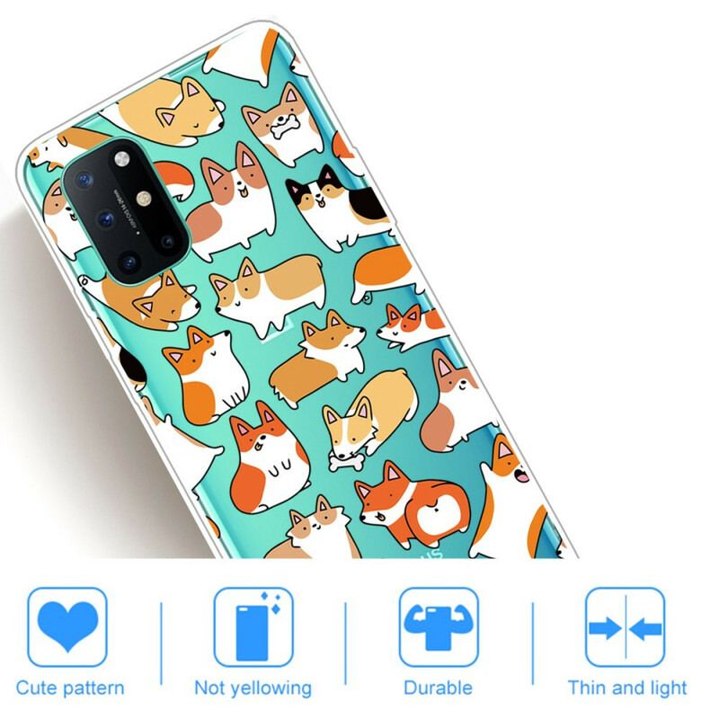 Capa Para OnePlus 8T Cães Múltiplos Sem Costura