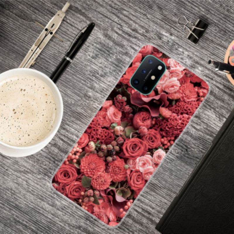 Capa Para OnePlus 8T Flores Intensas