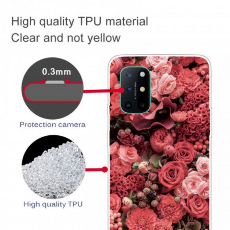 Capa Para OnePlus 8T Flores Intensas