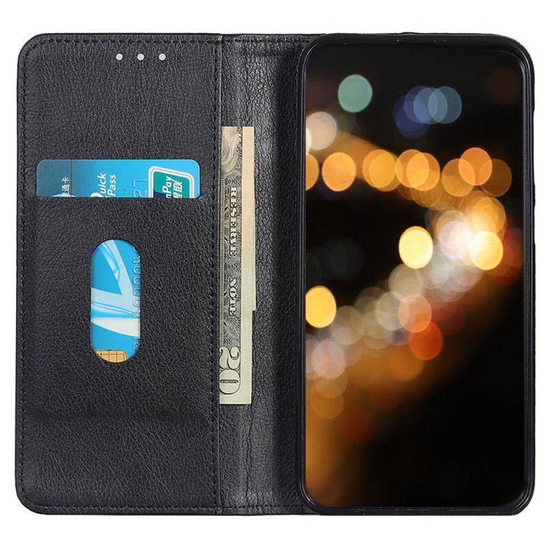 Capa De Celular Para Google Pixel 7 Pro Flip Couro Rachado De Lichia