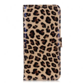 Capa De Couro Para Google Pixel 7 Pro Efeito Pele De Leopardo