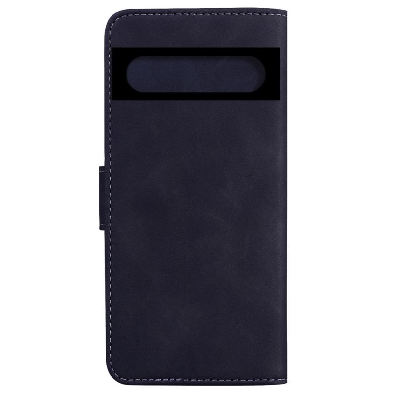 Capa De Couro Para Google Pixel 7 Pro Estilo De Couro Liso