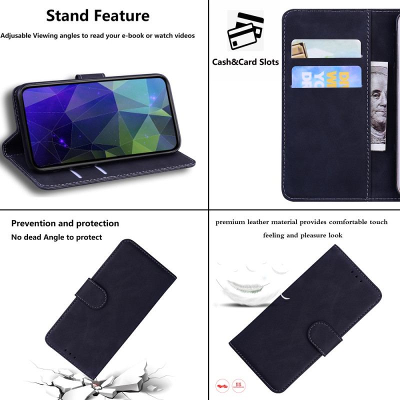 Capa De Couro Para Google Pixel 7 Pro Estilo De Couro Liso