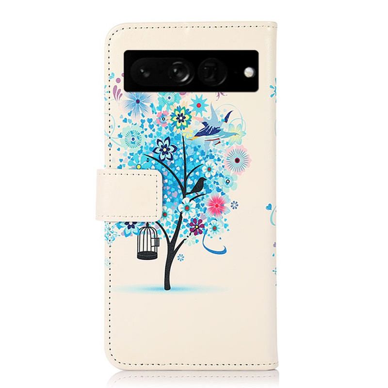 Capa Flip Para Google Pixel 7 Pro Árvore Florida