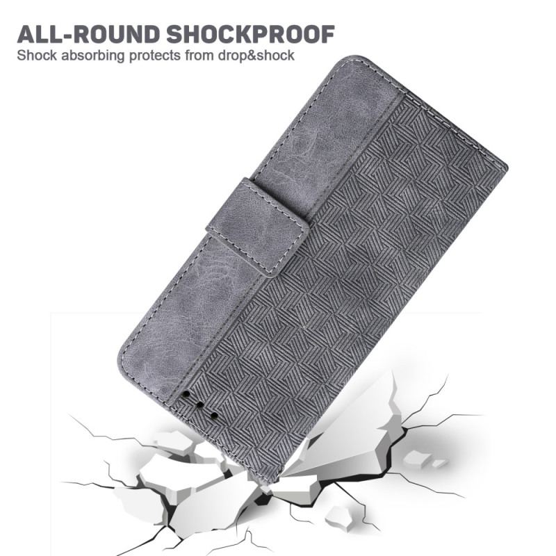 Capa Flip Para Google Pixel 7 Pro De Cordão Padrão De Tiras