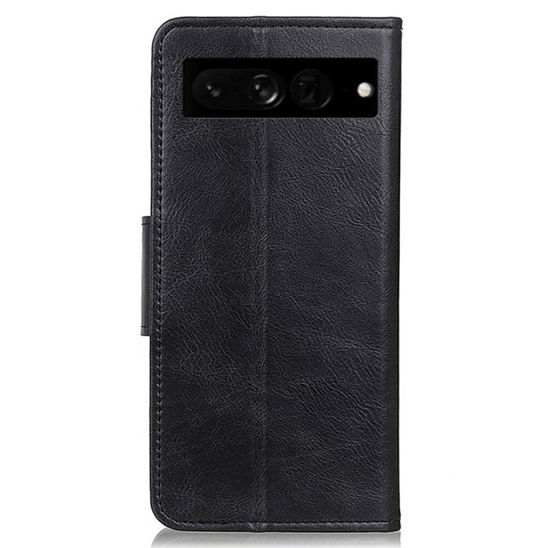 Capa Flip Para Google Pixel 7 Pro Fecho De Couro Estilo Reversível