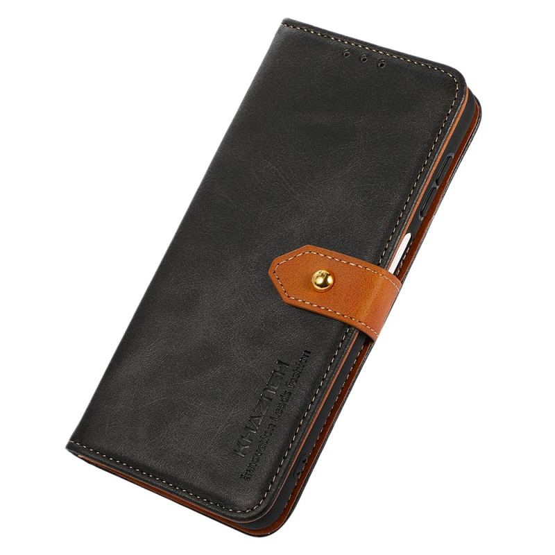 Capa Flip Para Google Pixel 7 Pro Fecho Dourado Bicolor Khazneh