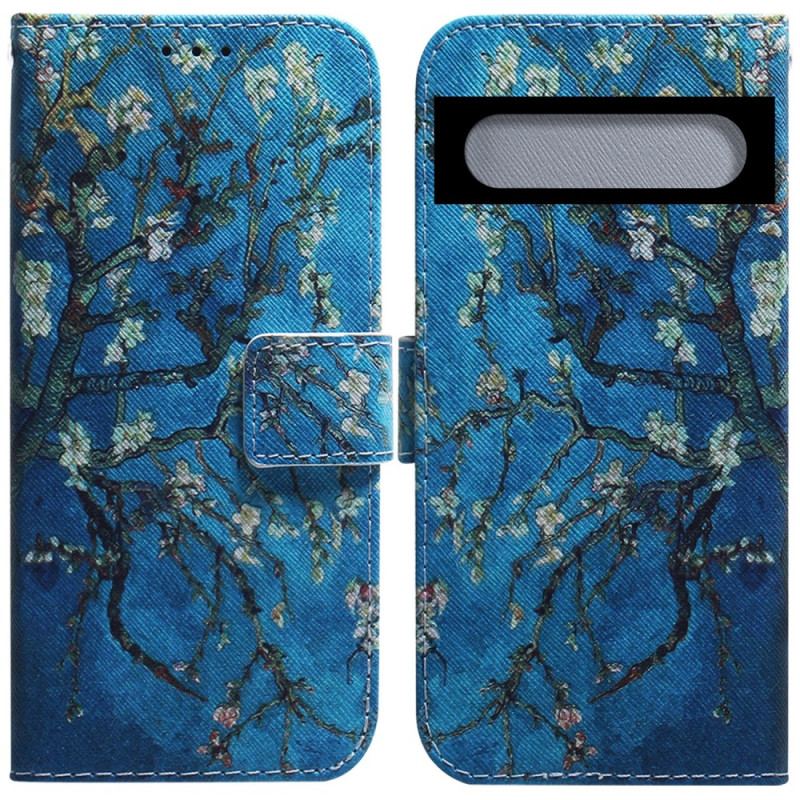 Capa Flip Para Google Pixel 7 Pro Ramos Floridos