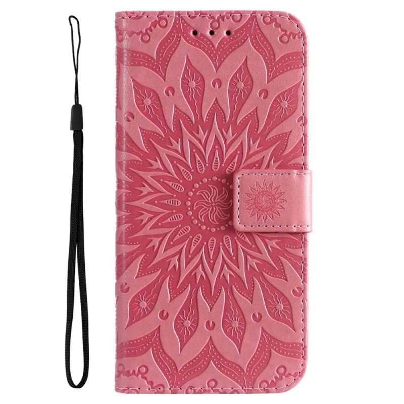 Capa Flip Para Google Pixel 7 Pro Sol Com Cordão