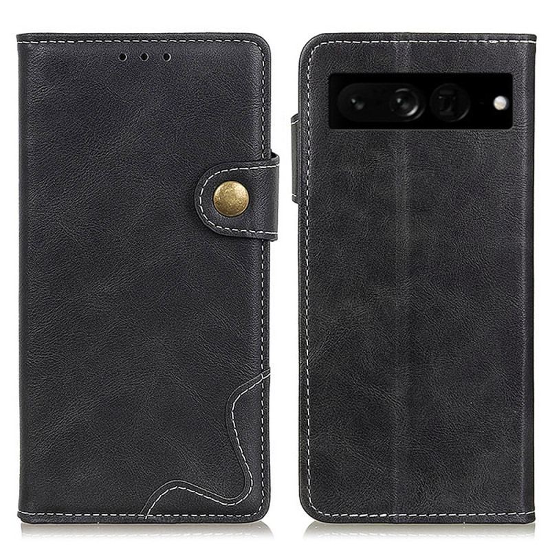 Capa Folio Para Google Pixel 7 Pro Botão Artístico