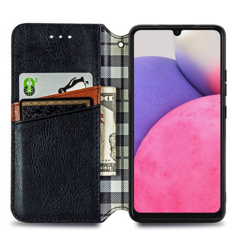 Capa De Celular Para Samsung Galaxy A13 Flip Padrão 3d De Efeito De Couro