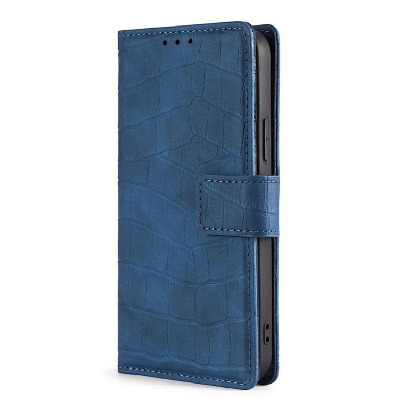 Capa Em Pele Para Samsung Galaxy A13 Efeito Pele De Crocodilo