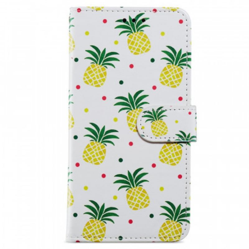 Capa Flip Para Samsung Galaxy A13 Vários Abacaxis