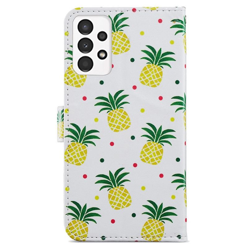 Capa Flip Para Samsung Galaxy A13 Vários Abacaxis