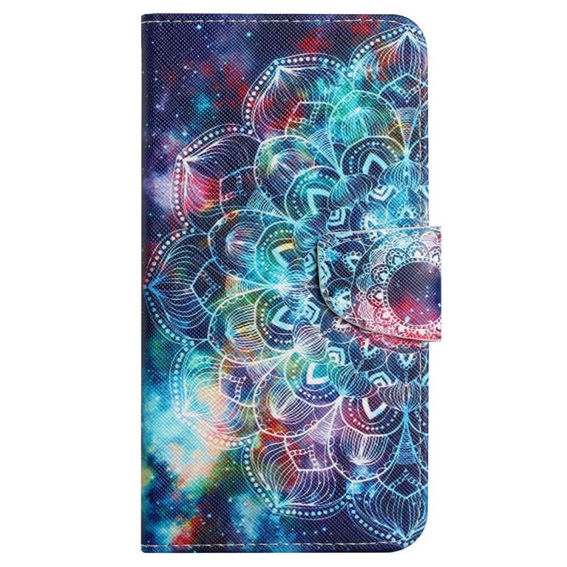 Capa Folio Para Samsung Galaxy A13 De Cordão Mandala De Tiras Chamativas