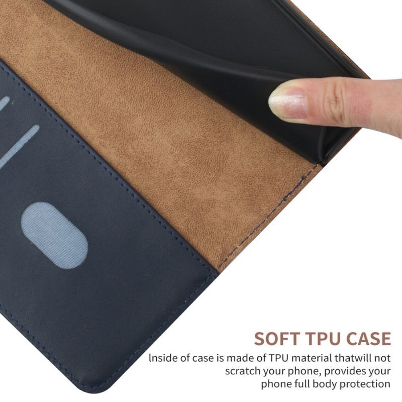 Capa Folio Para Samsung Galaxy A13 Couro Napa Genuíno