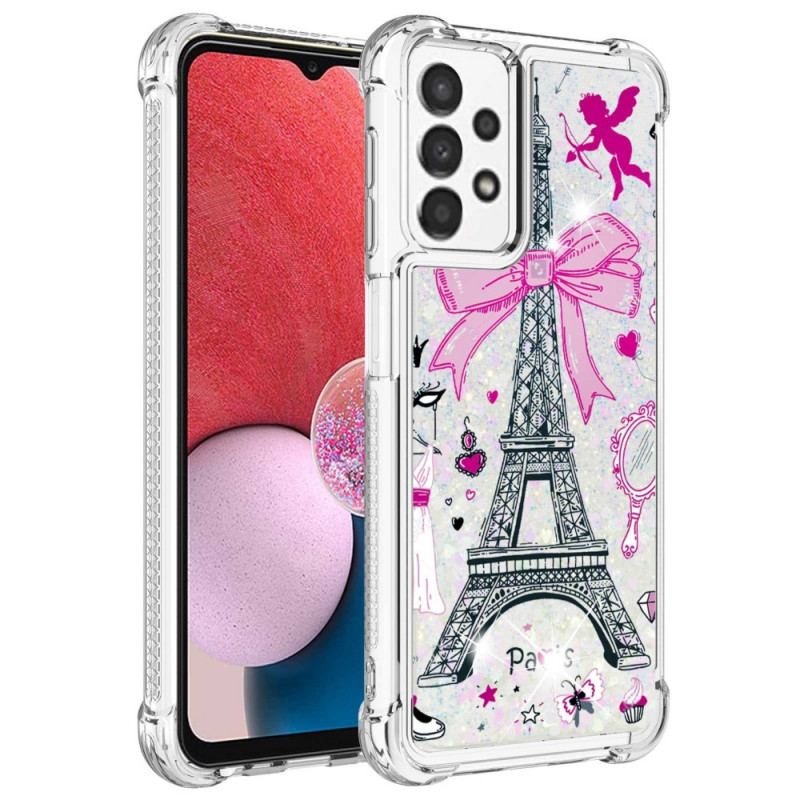Capa Para Samsung Galaxy A13 As Lantejoulas Da Torre Eiffel