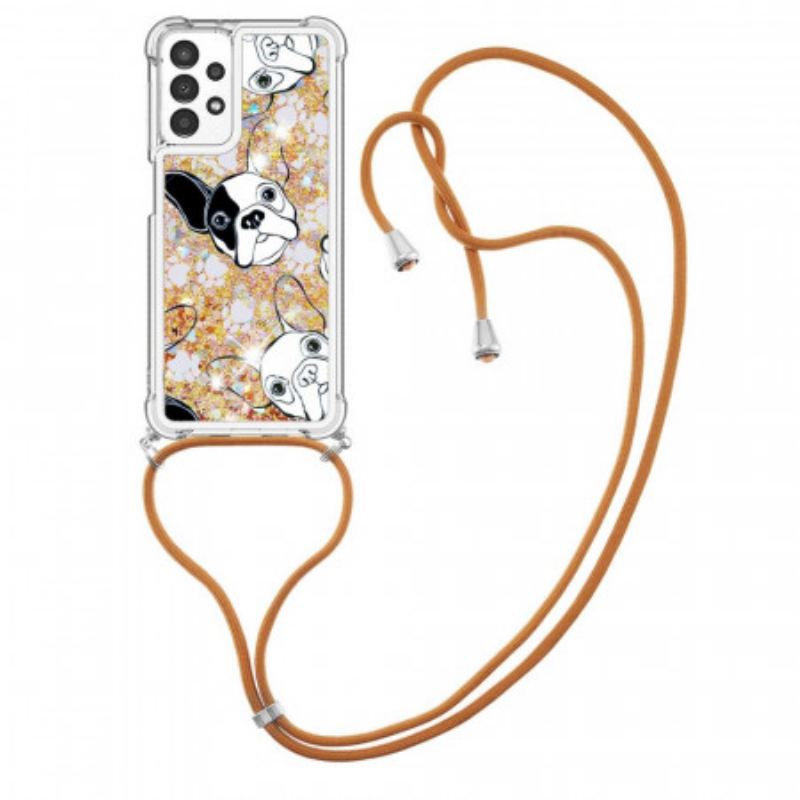 Capa Para Samsung Galaxy A13 De celular Cadelas De Lantejoulas