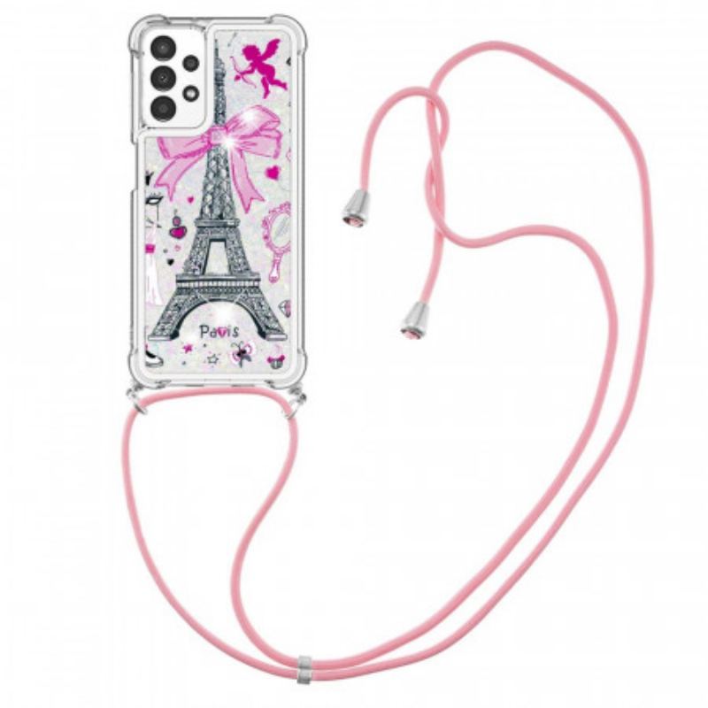 Capa Para Samsung Galaxy A13 De celular Na Torre Eiffel Cordon