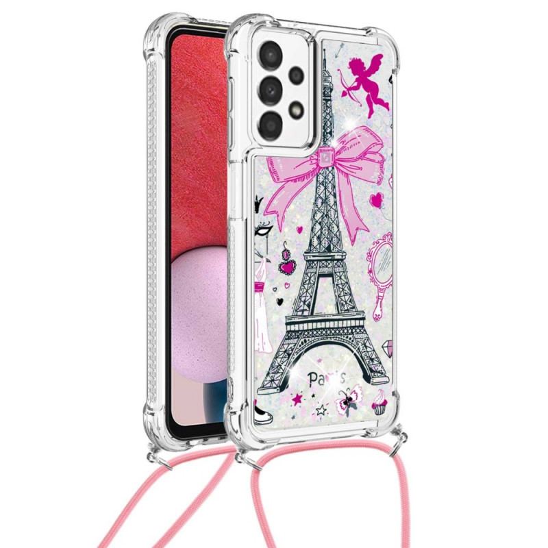 Capa Para Samsung Galaxy A13 De celular Na Torre Eiffel Cordon