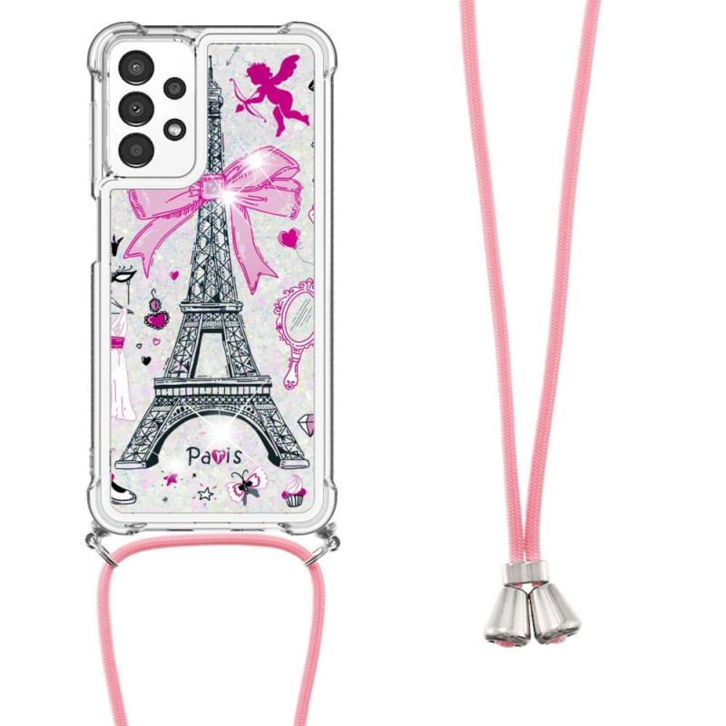 Capa Para Samsung Galaxy A13 De celular Na Torre Eiffel Cordon