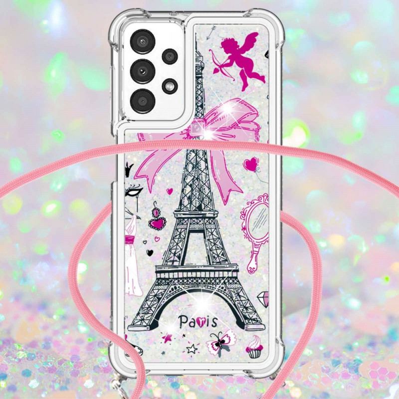 Capa Para Samsung Galaxy A13 De celular Na Torre Eiffel Cordon