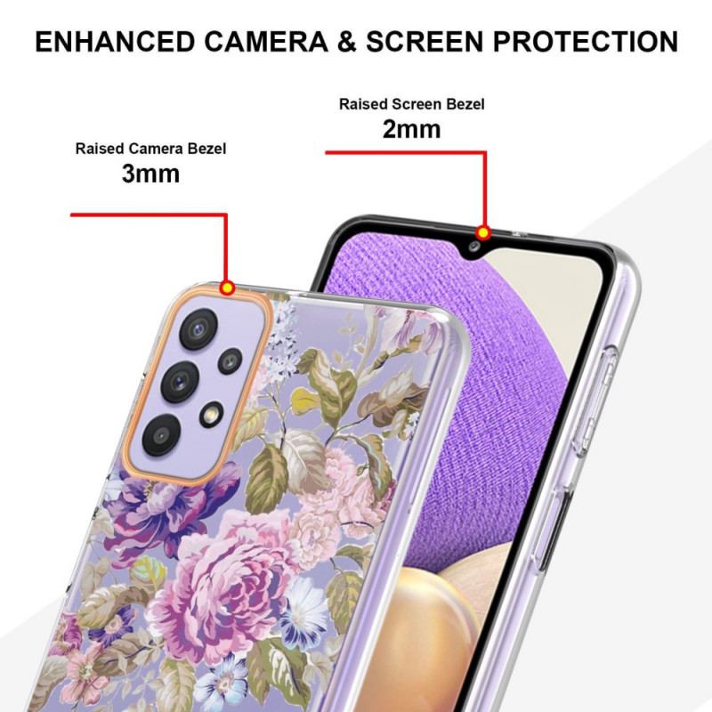 Capa Para Samsung Galaxy A13 Floral Sem Costura