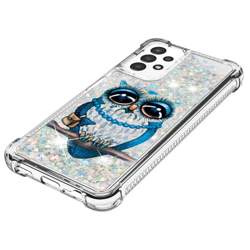 Capa Para Samsung Galaxy A13 Lantejoulas Miss Coruja