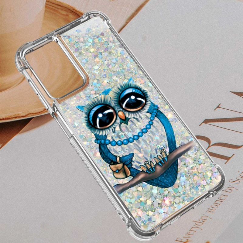 Capa Para Samsung Galaxy A13 Lantejoulas Miss Coruja