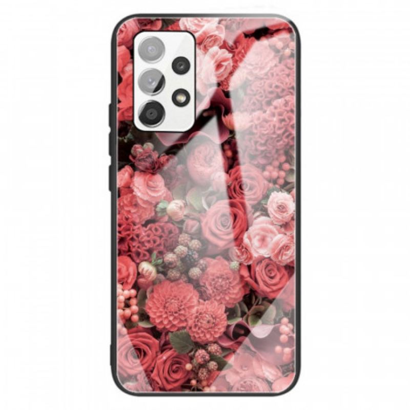 Capa Para Samsung Galaxy A13 Rose Flowers Vidro Temperado