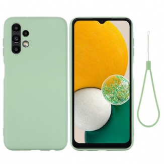 Capa Para Samsung Galaxy A13 Silicone Líquido Com Cordão