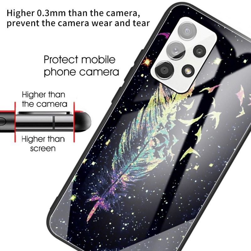 Capa Para Samsung Galaxy A13 Vidro Temperado De Penas