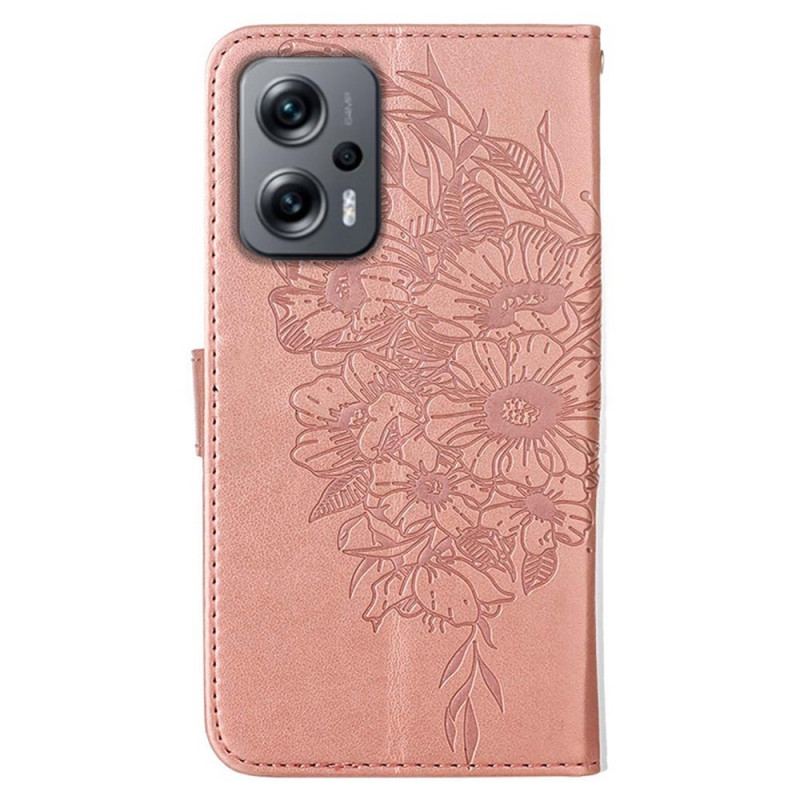 Capa De Couro Para Poco X4 GT De Cordão Borboleta Estilo Strappy