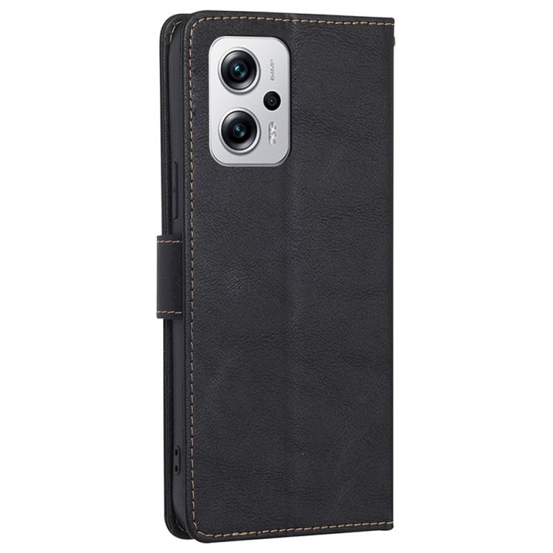 Capa De Couro Para Poco X4 GT Rfid Clássico