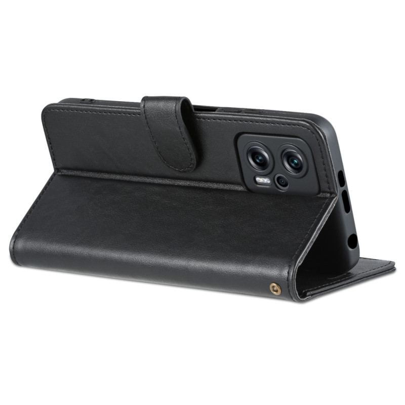 Capa Flip Para Poco X4 GT Couro Estilo Azns