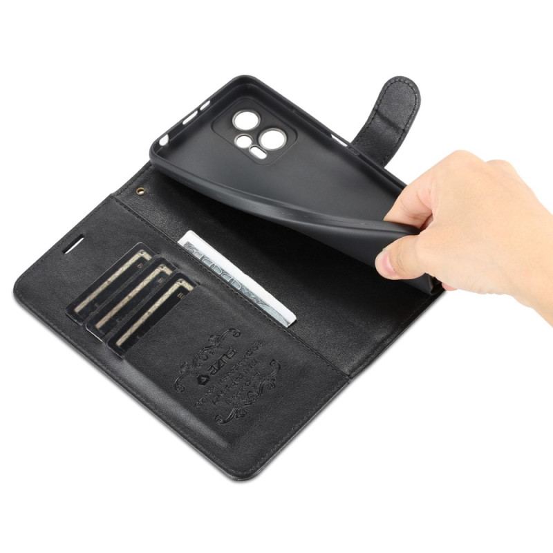 Capa Flip Para Poco X4 GT Couro Estilo Azns