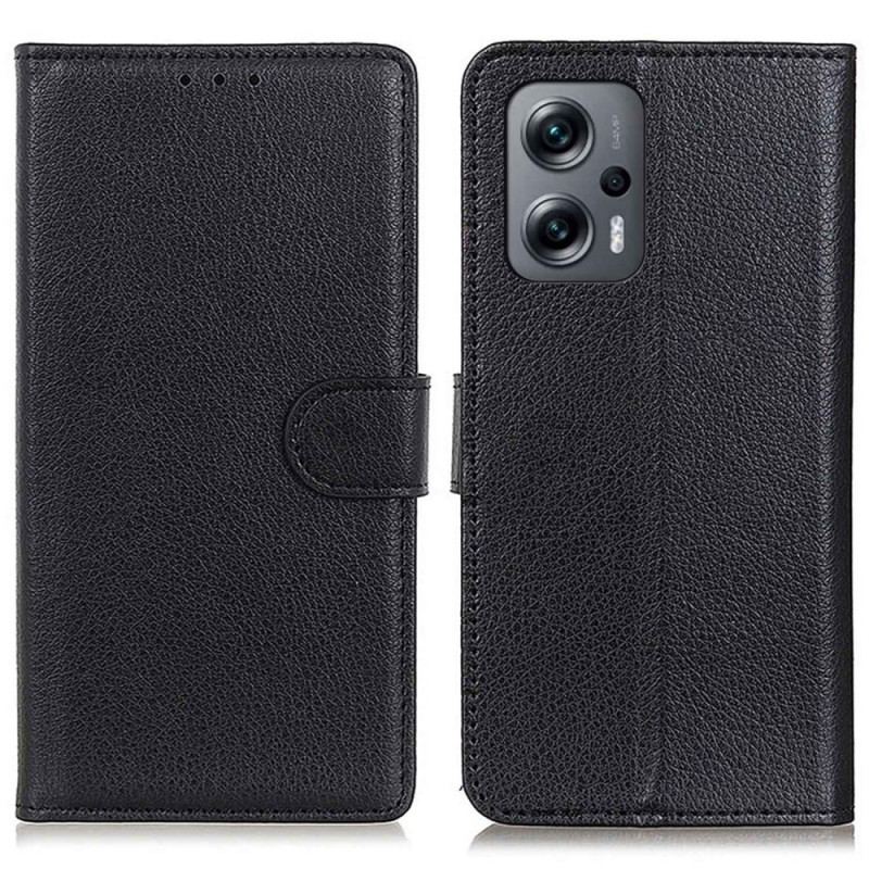 Capa Flip Para Poco X4 GT Couro Falso Tradicional