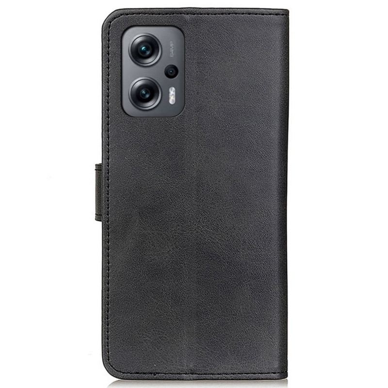 Capa Flip Para Poco X4 GT Couro Sintético Fosco