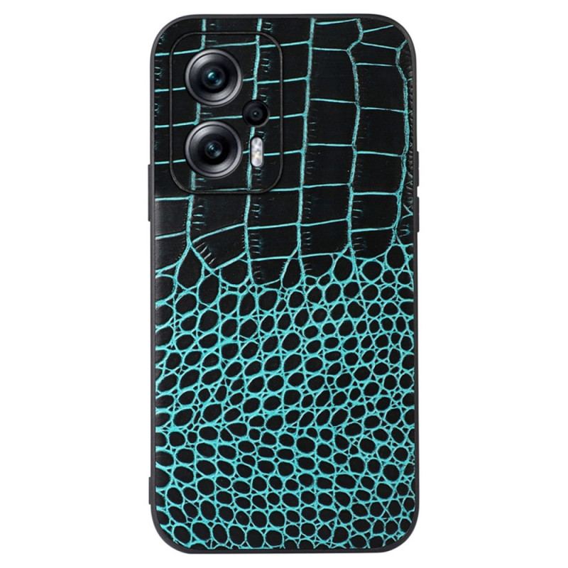 Capa Para Poco X4 GT Couro Genuíno Com Textura De Crocodilo