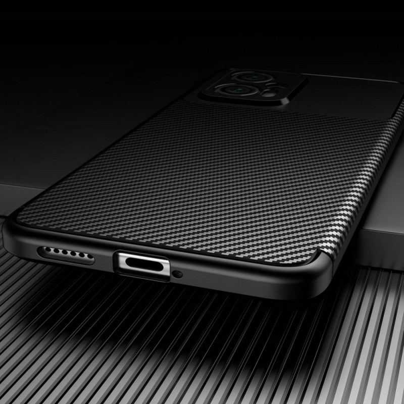 Capa Para Poco X4 GT Textura Flexível De Fibra De Carbono