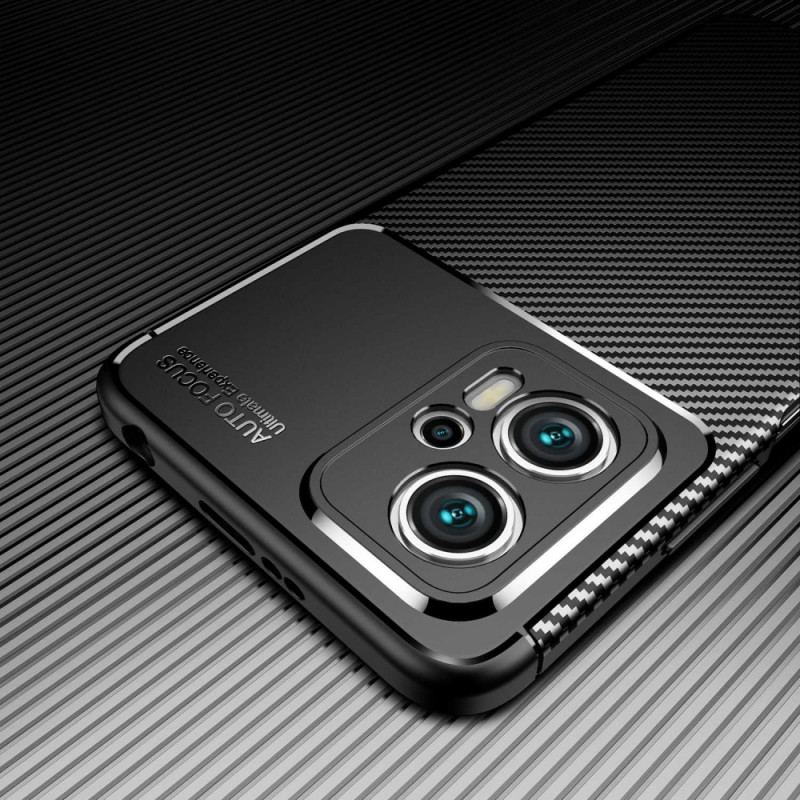 Capa Para Poco X4 GT Textura Flexível De Fibra De Carbono