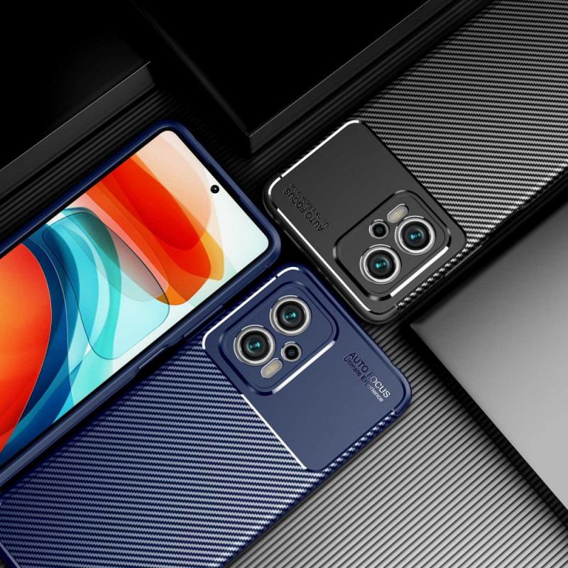 Capa Para Poco X4 GT Textura Flexível De Fibra De Carbono