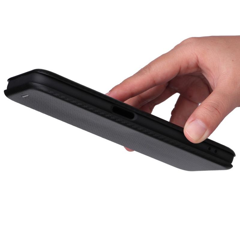 Capa De Celular Para Realme 8i Flip Fibra De Carbono