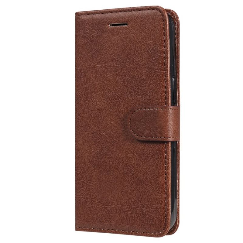 Capa Flip Para Realme 8i De Cordão Efeito De Couro Com Tiras