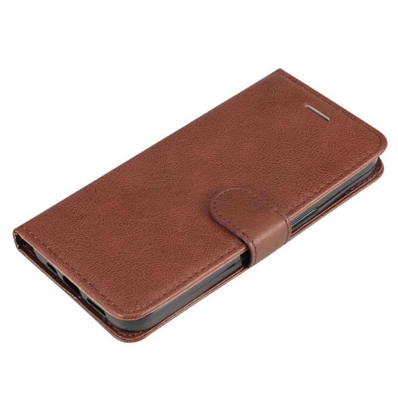 Capa Flip Para Realme 8i De Cordão Efeito De Couro Com Tiras