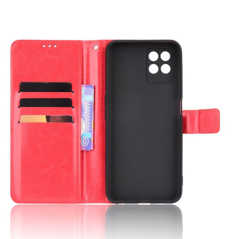 Capa Flip Para Realme 8i Couro Falso Chamativo