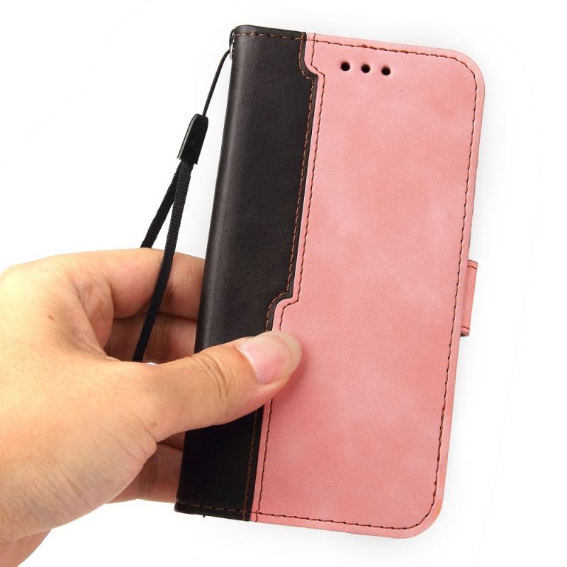 Capa Folio Para Realme 8i Dois Tons