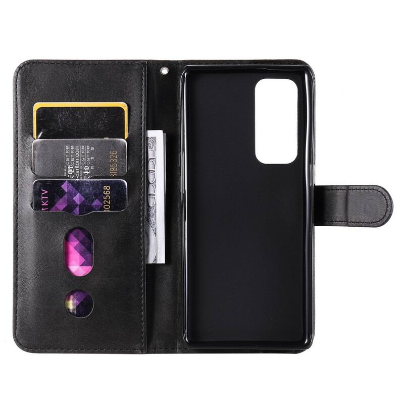 Capa De Couro Para Oppo Find X3 Neo Porta-moedas Vintage