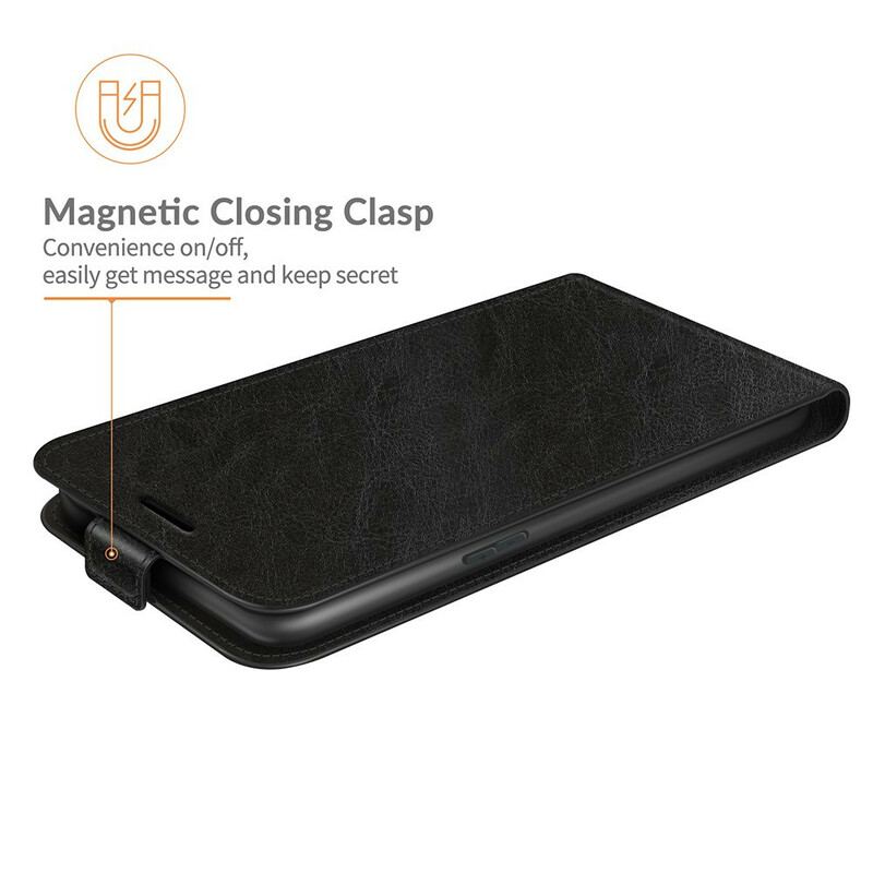 Capa Flip Para Oppo Find X3 Neo De Couro Aba Vertical Efeito Couro