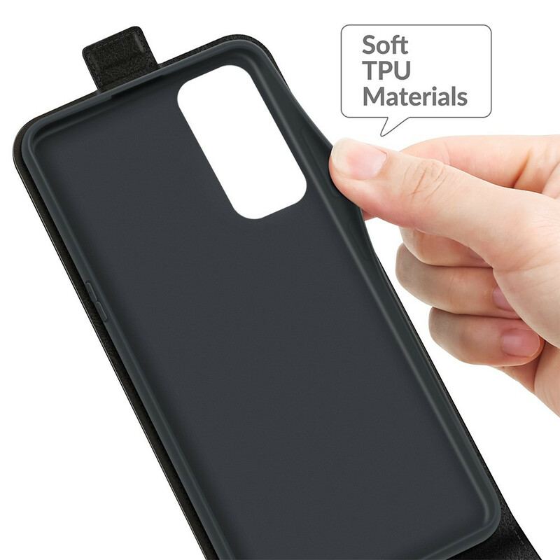 Capa Flip Para Oppo Find X3 Neo De Couro Aba Vertical Efeito Couro